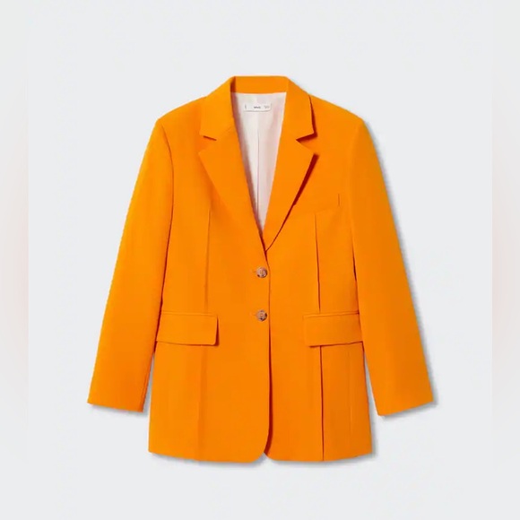 Mango Structured Suit Blazer. US M - Picture 4 of 7